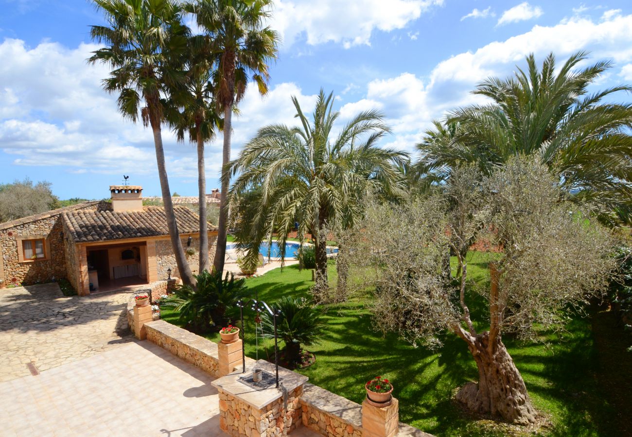 Villa in Inca - V. Can Rovey, pool and gardens in Inca