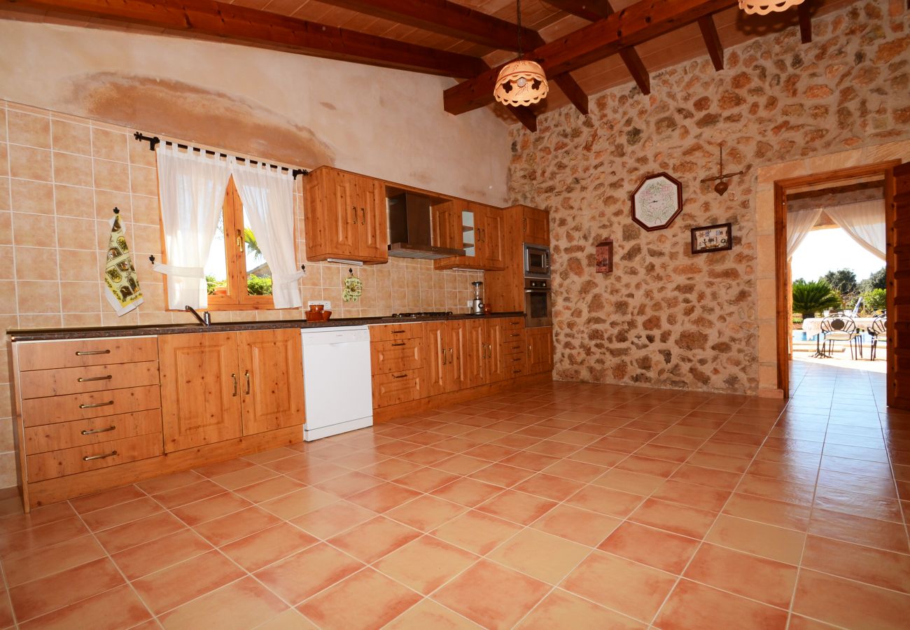 Villa in Inca - V. Can Rovey, pool and gardens in Inca